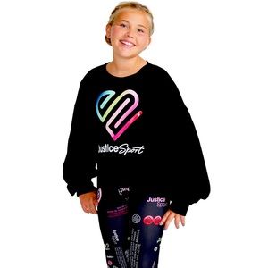 NWT Justice J-Sport Girl's Active Long Sleeve Crewneck Sweatshirt & Leggings